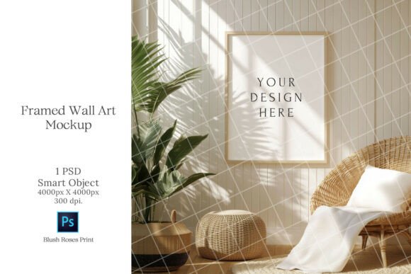 Download Boho Wall Art Mockup PSD Smart Object - Wall art Collection