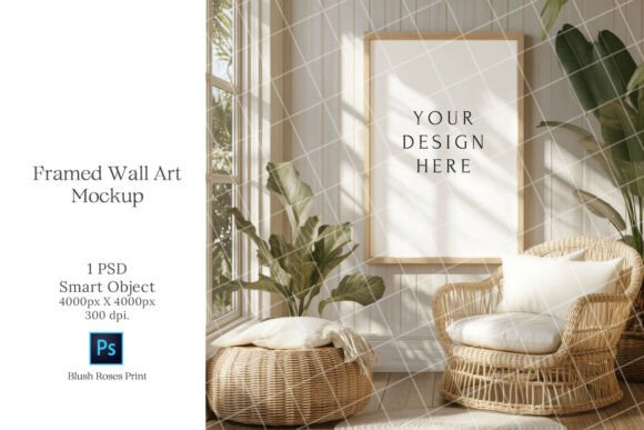 Download Boho Wall Art Mockup PSD Smart Object - Wall art Collection